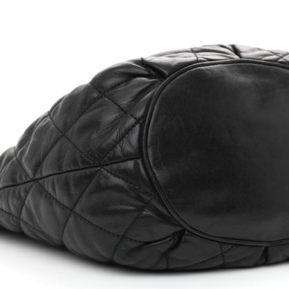 Chanel Lambskin Quilted Cloudy Bundle North South Tote Black 9 of 10