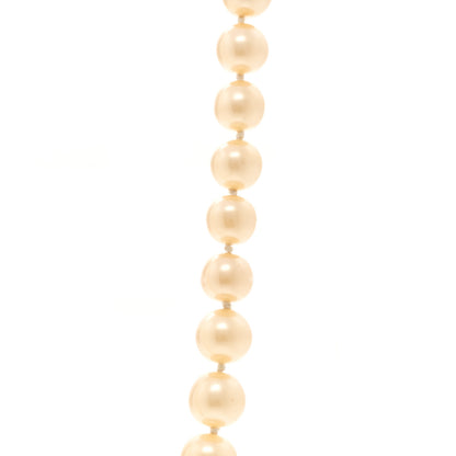 Chanel Graduated Pearl Long Necklace Gold White 4 of 5