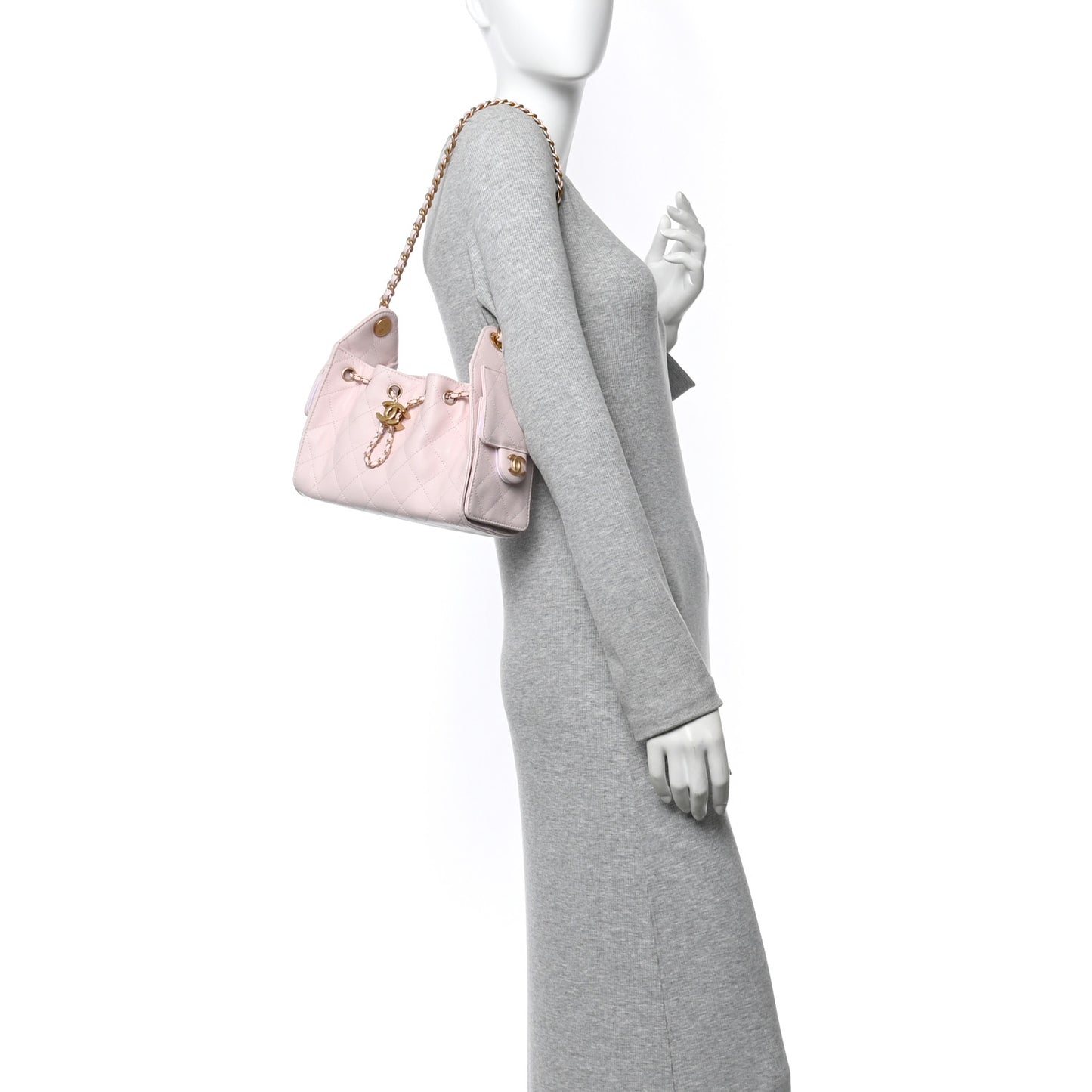 Caviar Quilted Mini Chanel 25 Handbag Light Pink