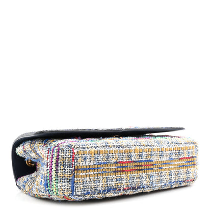 Chanel Tweed Snakeskin Quilted Medium CC Filigree Flap Multicolor 4 of 11