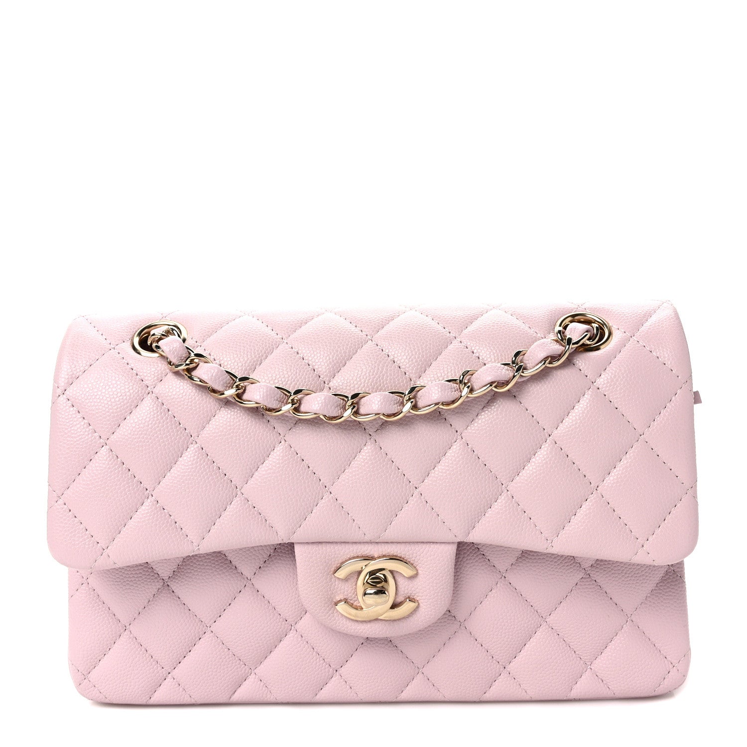 Chanel Caviar Quilted Small Double Flap Light Pink 1 of 10