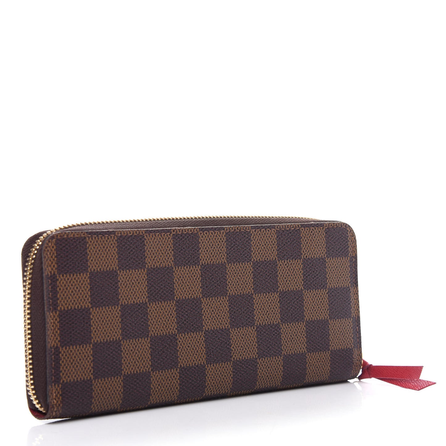 Damier Ebene Clemence Wallet Cherry