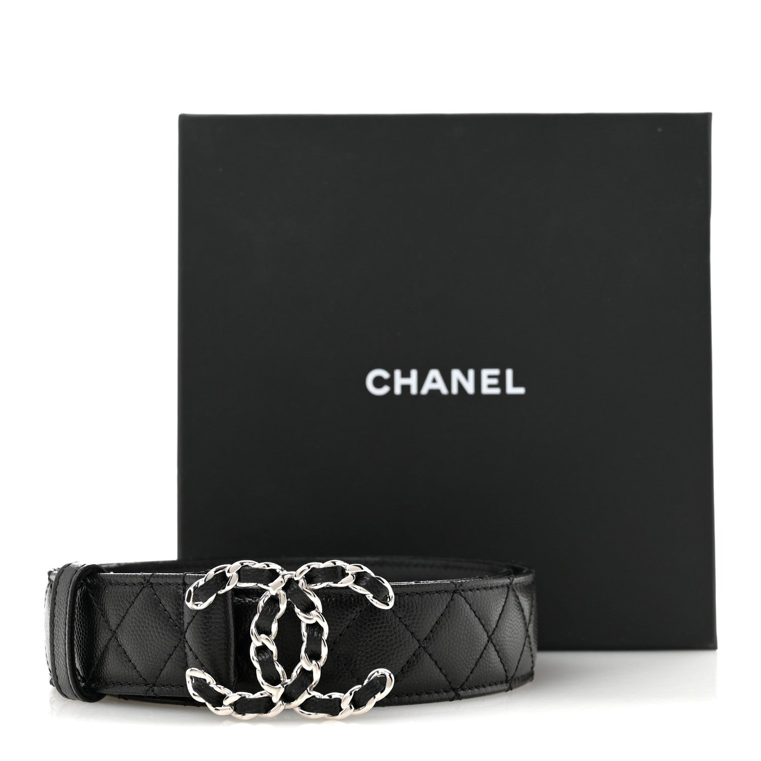 Chanel Caviar Quilted CC Chain Belt 85 34 Black 6 of 6