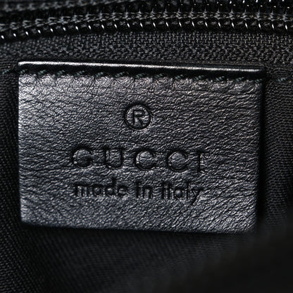 Gucci Monogram Calfskin Perforated Medium Flat Messenger Bag Black 5 of 10