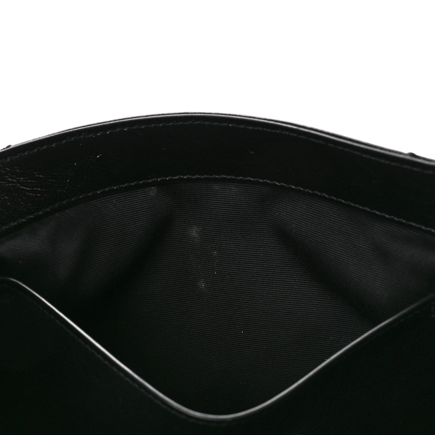 Crinkled Calfskin Matelasse Monogram Medium Niki Chain Satchel Black