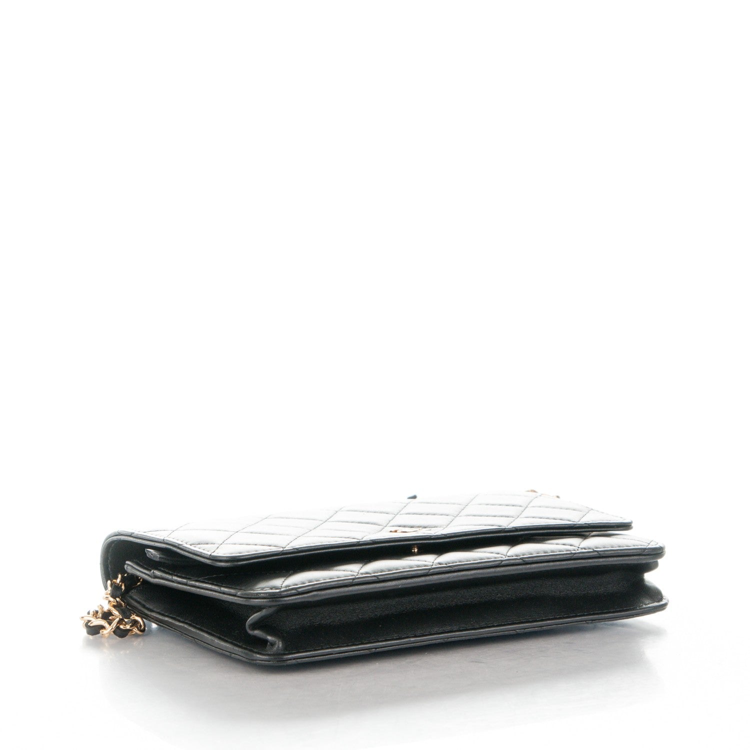 Chanel Lambskin Quilted Wallet On Chain WOC Black 4 of 8