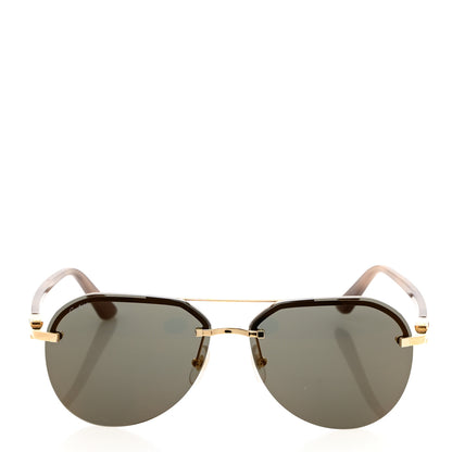 Cartier Mens Double Bridge Aviator Sunglasses Gold 2 of 8