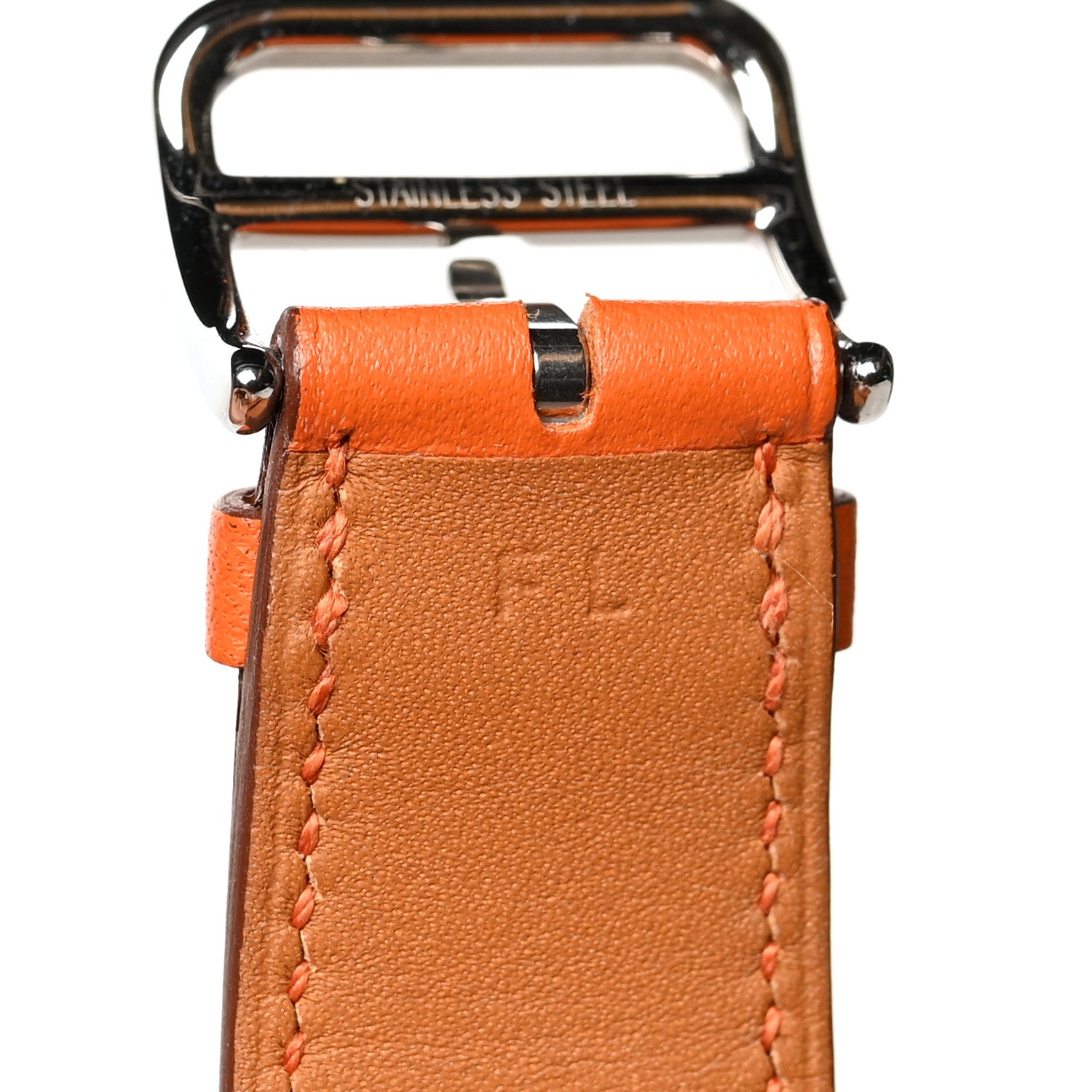 Hermes Swift Heure H Hour Watch TGM Strap Orange 4 of 5
