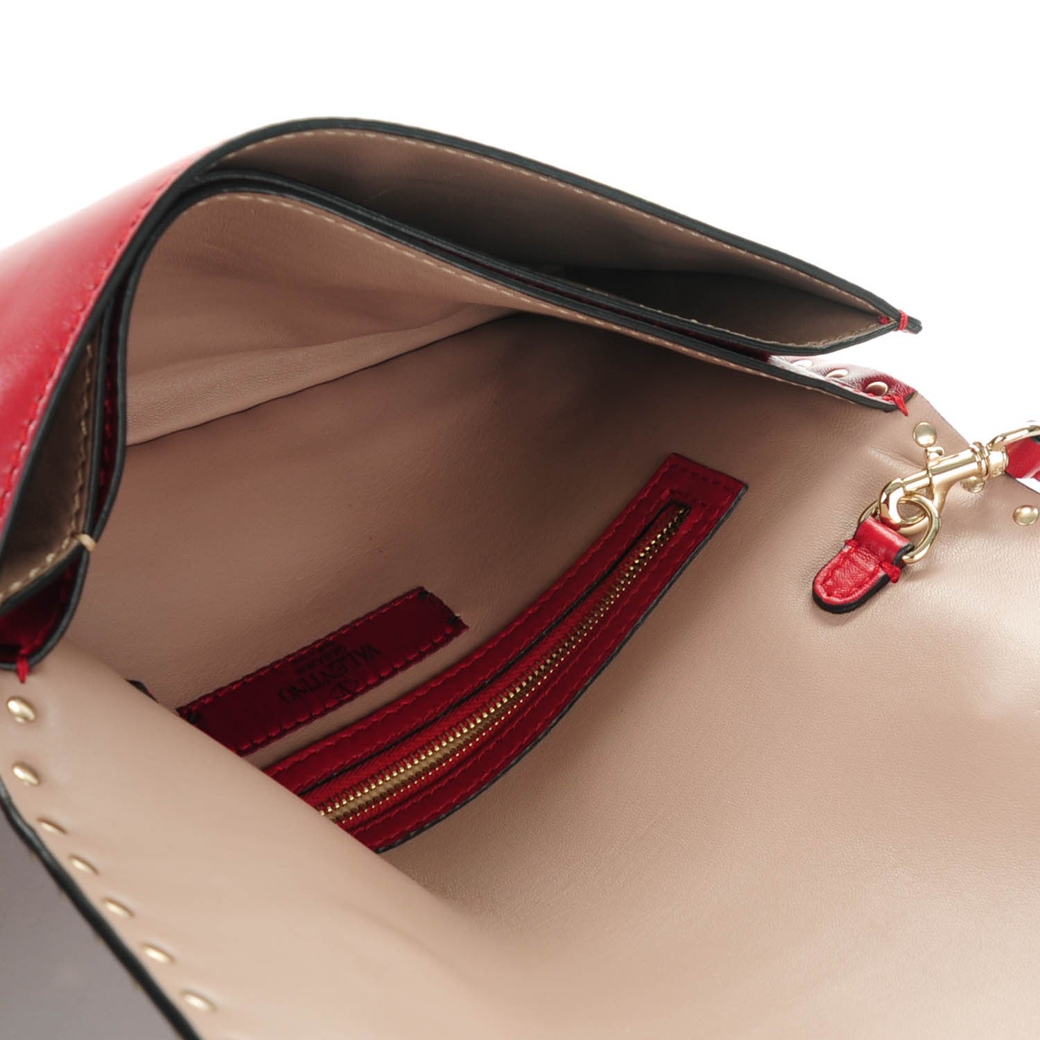 Valentino Garavani Nappa Rockstud Wristlet Clutch Rosso Valentino 5 of 7