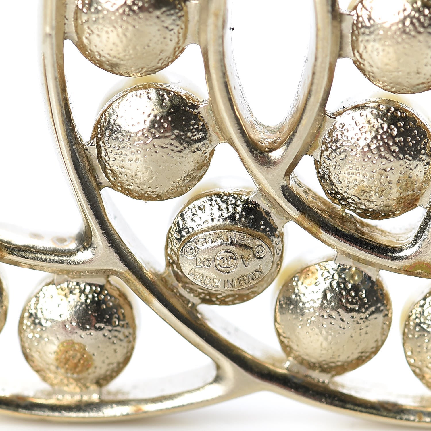 Chanel Pearl CC Brooch Gold 4 of 9
