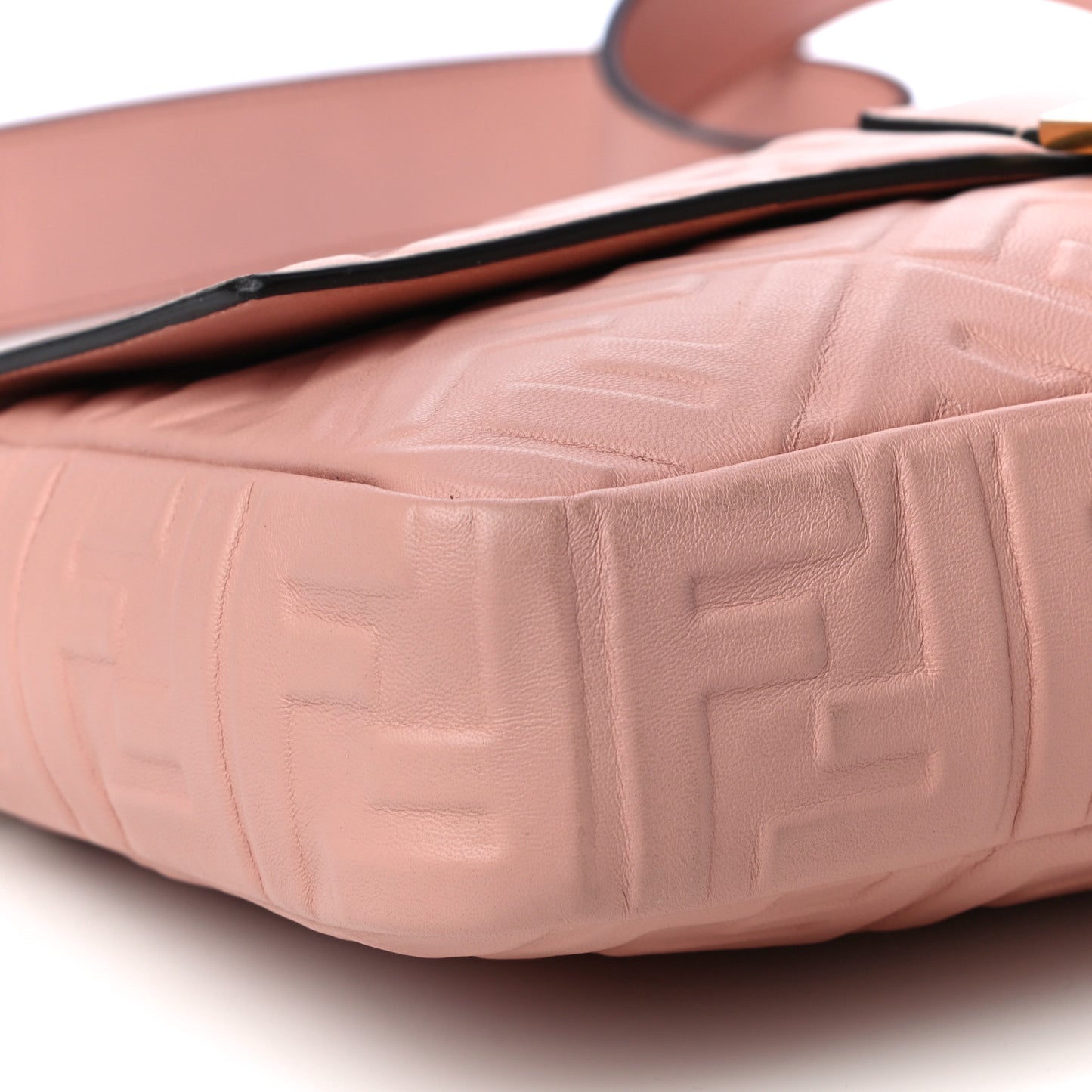 Nappa FF 1974 Embossed Large Baguette Rosa Bourbon