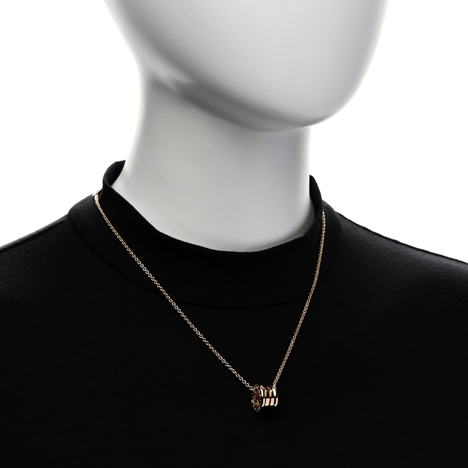 Bulgari 18K Rose Gold B.Zero1 Pendant Necklace 2 of 4