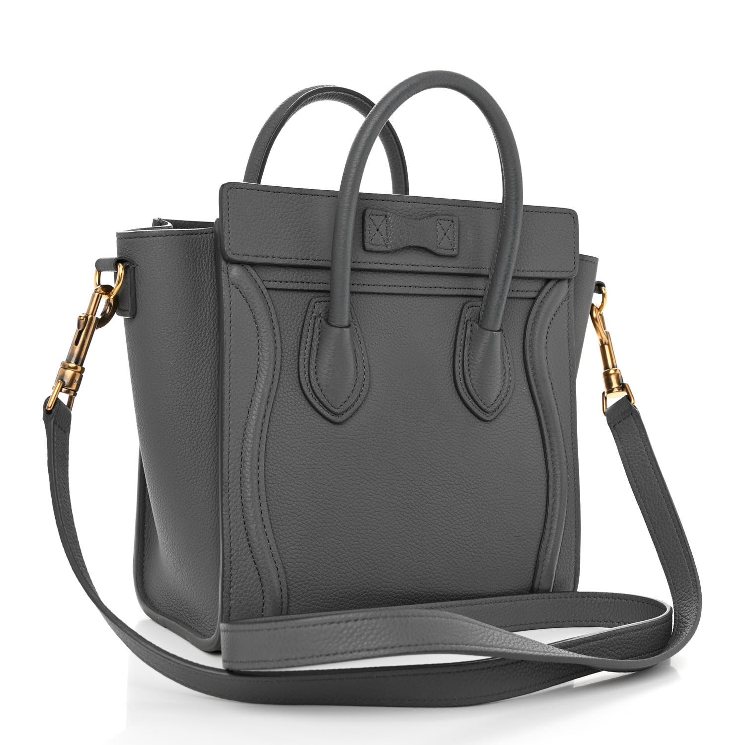 Celine Baby Drummed Calfskin Nano Luggage Kohl 3 of 11