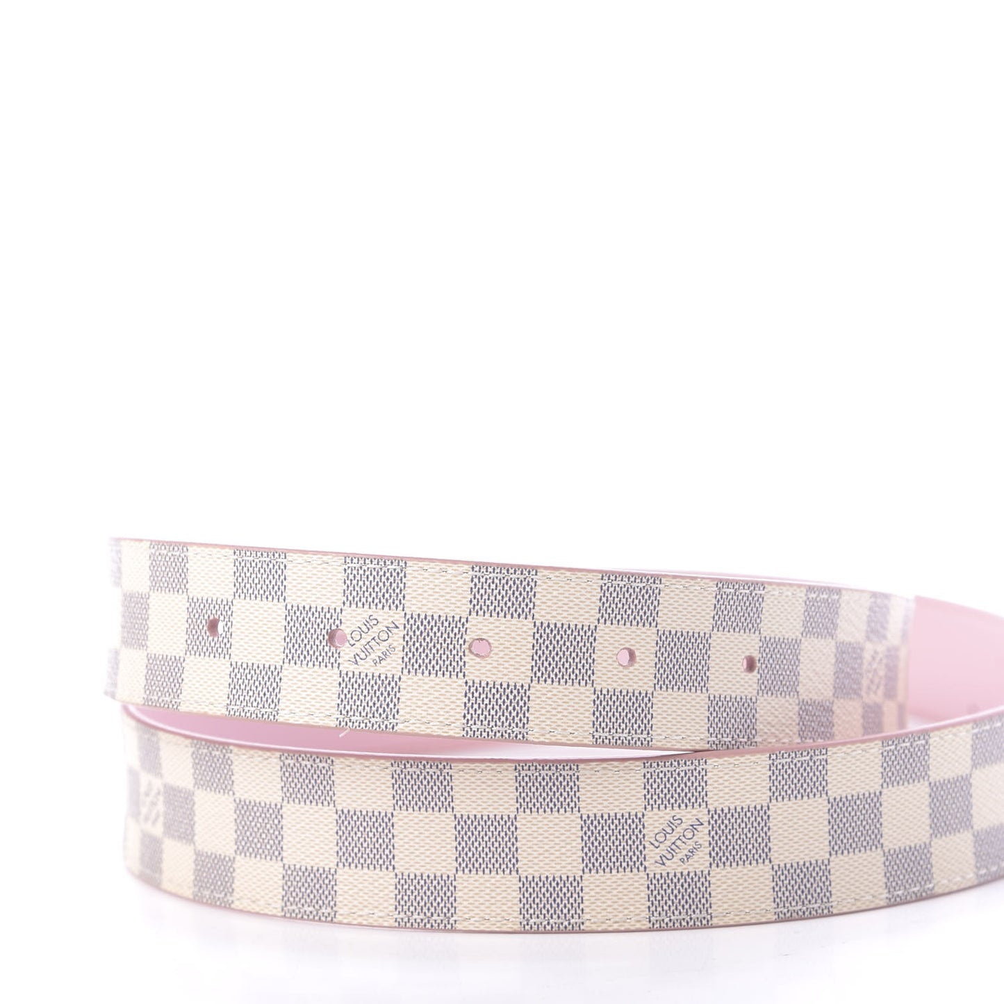 Damier Azur LV Initiales 32mm Belt 90 36 Rose Ballerine