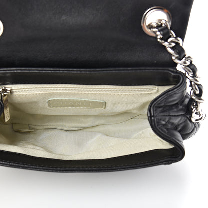 Chanel Washed Lambskin Quilted Mini Chain Around Flap Black 4 of 9