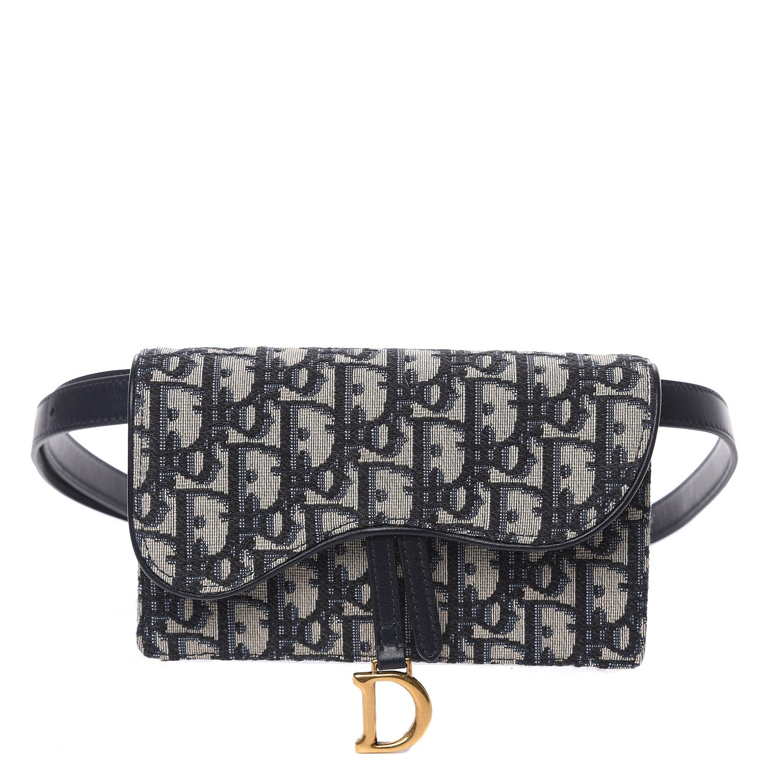 Christian Dior Oblique Saddle Belt Bag Blue 1 of 9