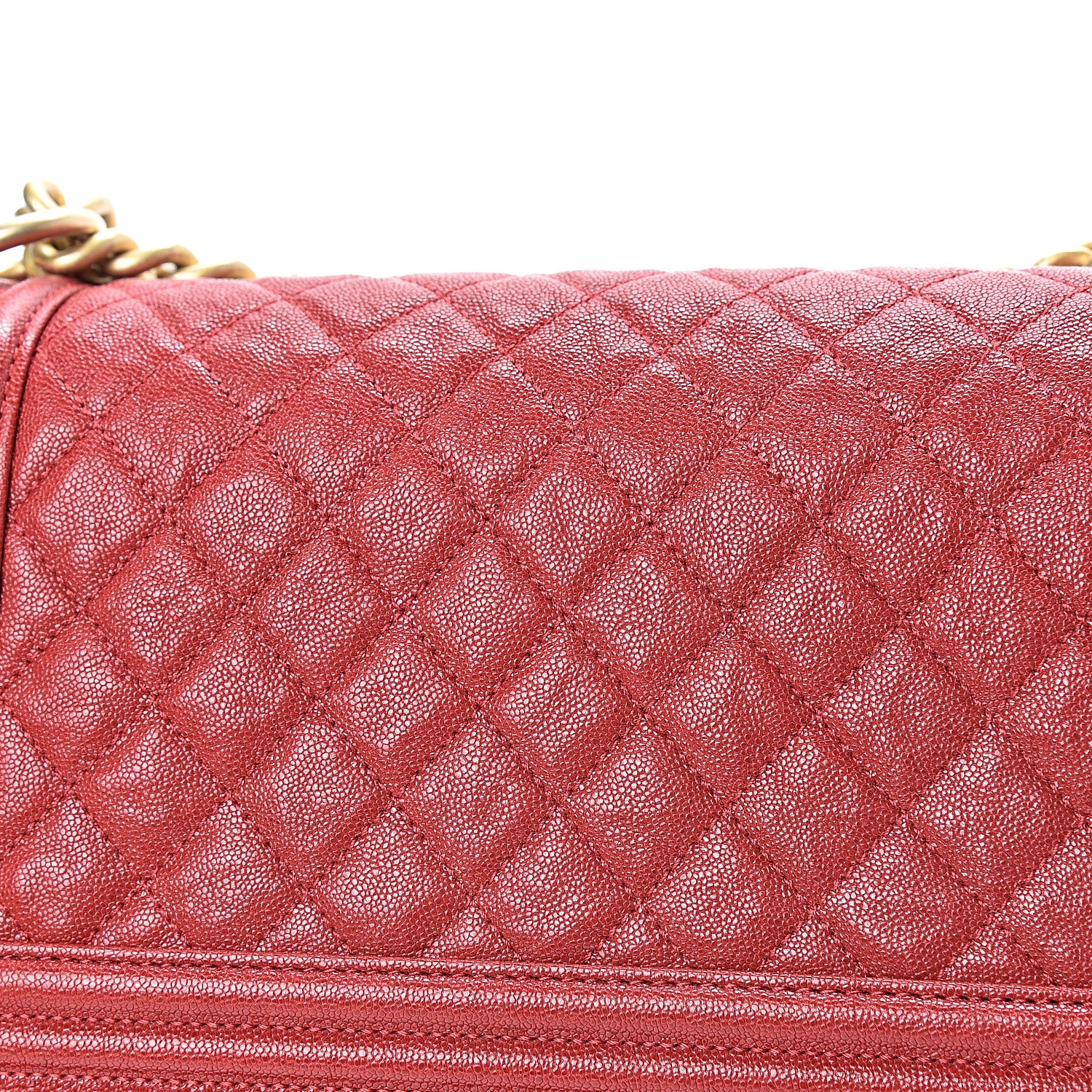 Chanel Caviar Quilted Medium Boy Flap Red 10 of 12