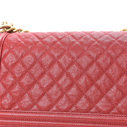 Chanel Caviar Quilted Medium Boy Flap Red 10 of 12