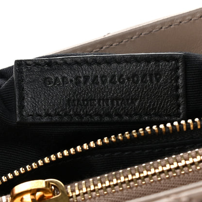 Saint Laurent Calfskin Y Quilted Monogram Medium Loulou Chain Satchel Dark Beige 7 of 10