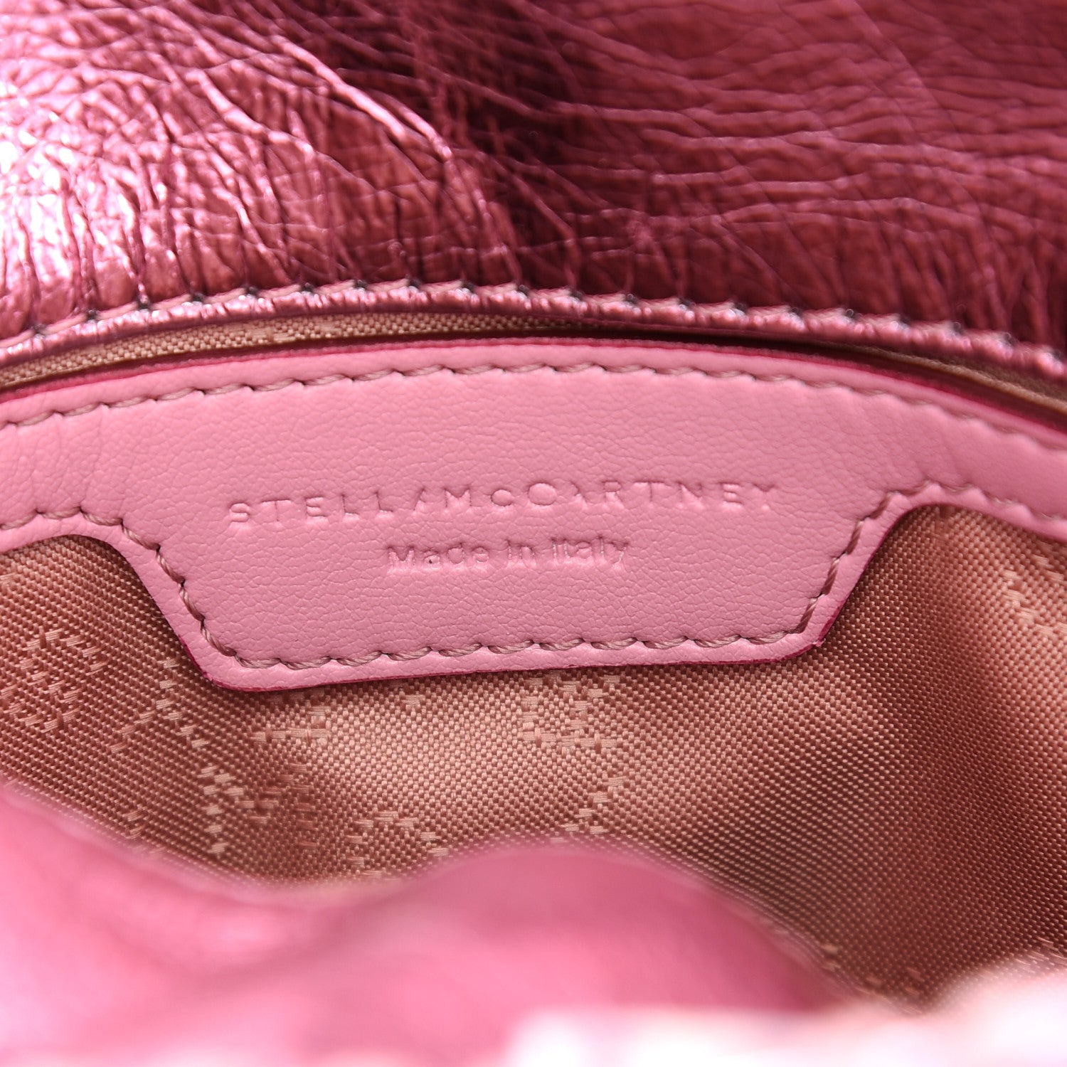 Stella McCartney Metallic Eco Alter Nappa Tiny Falabella Tote Pink 6 of 9