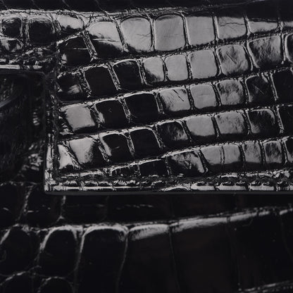 Hermes Shiny Alligator Mini Kelly Sellier 20 Black 10 of 37