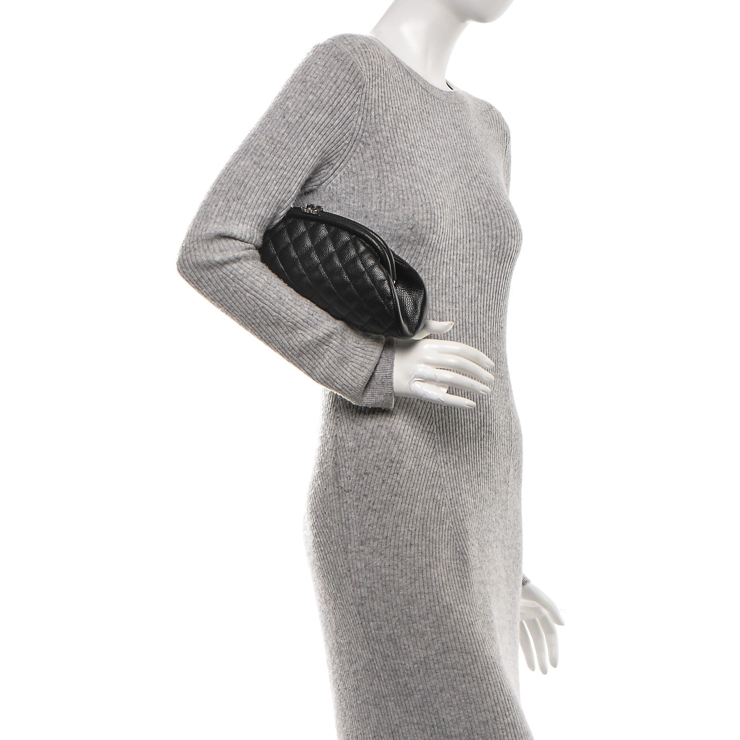Chanel Caviar Quilted Timeless Clutch Black 2 of 7