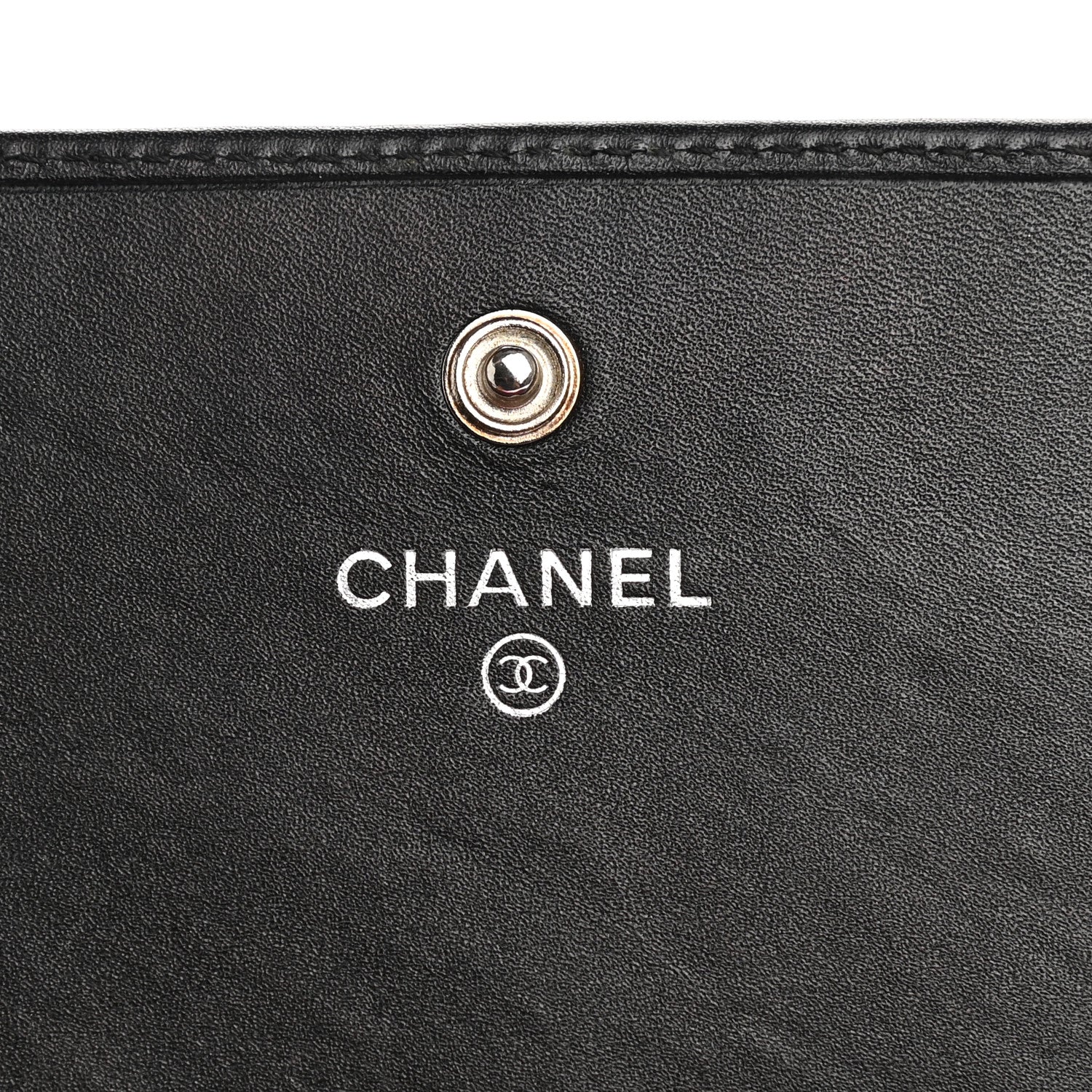 Chanel Calfskin Quilted Cambon Gusset Flap Wallet Black 6 of 12