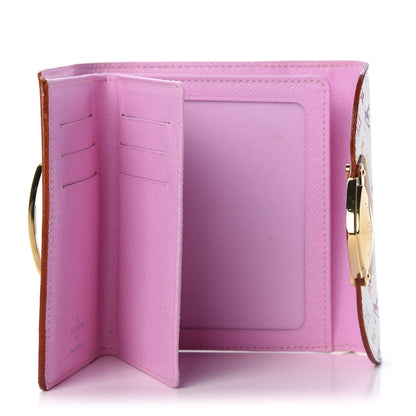 Louis Vuitton Monogram Multicolor Joey Wallet White Litchi 4 of 9