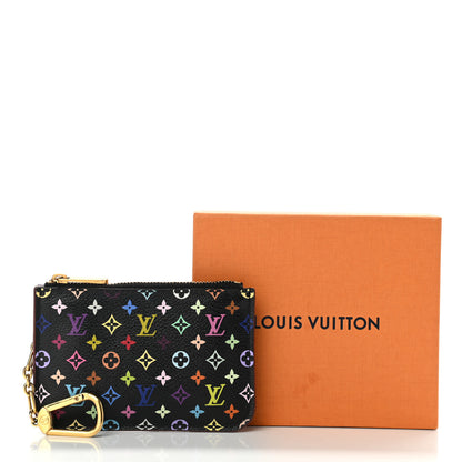 Louis Vuitton Monogram Multicolor Key Pouch Black Violet 10 of 10
