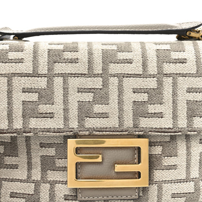 Fendi Chenille Vitello Seta FF Midi Chain Baguette Tortora 8 of 10