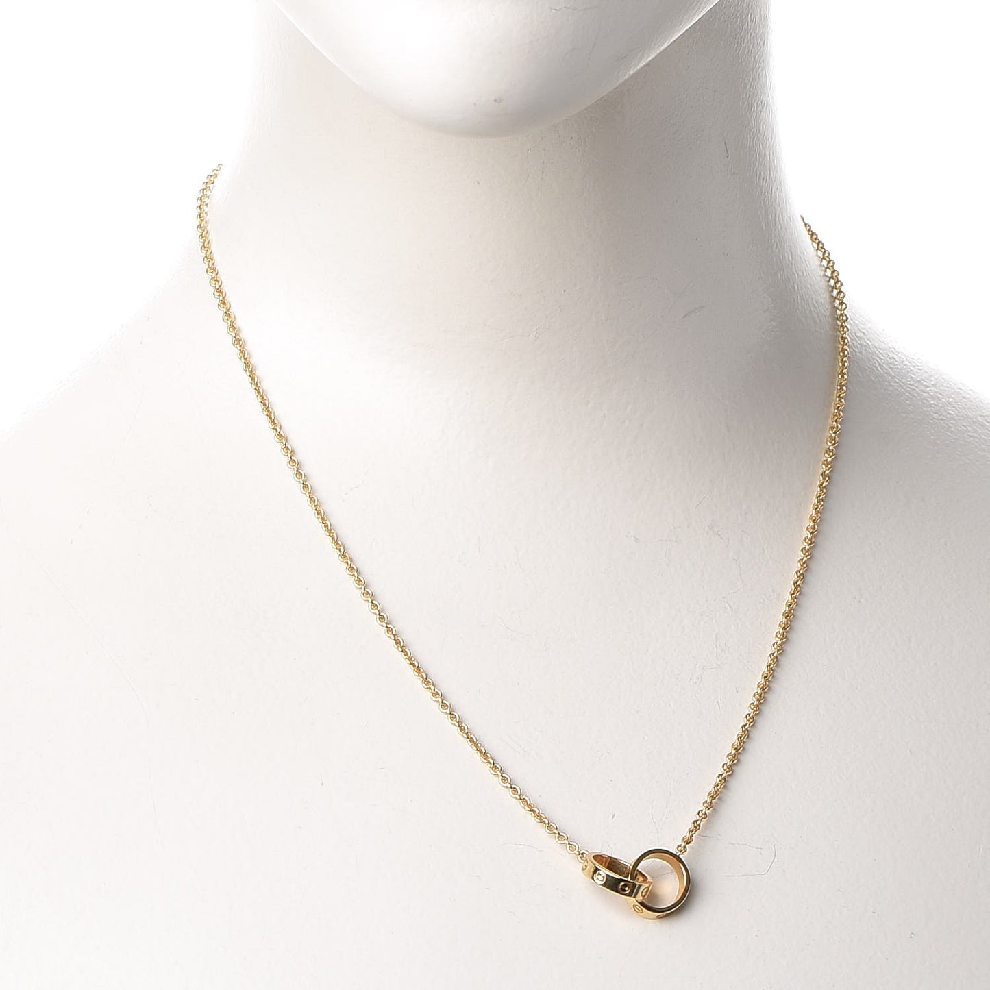 18K Yellow Gold Interlocking LOVE Necklace