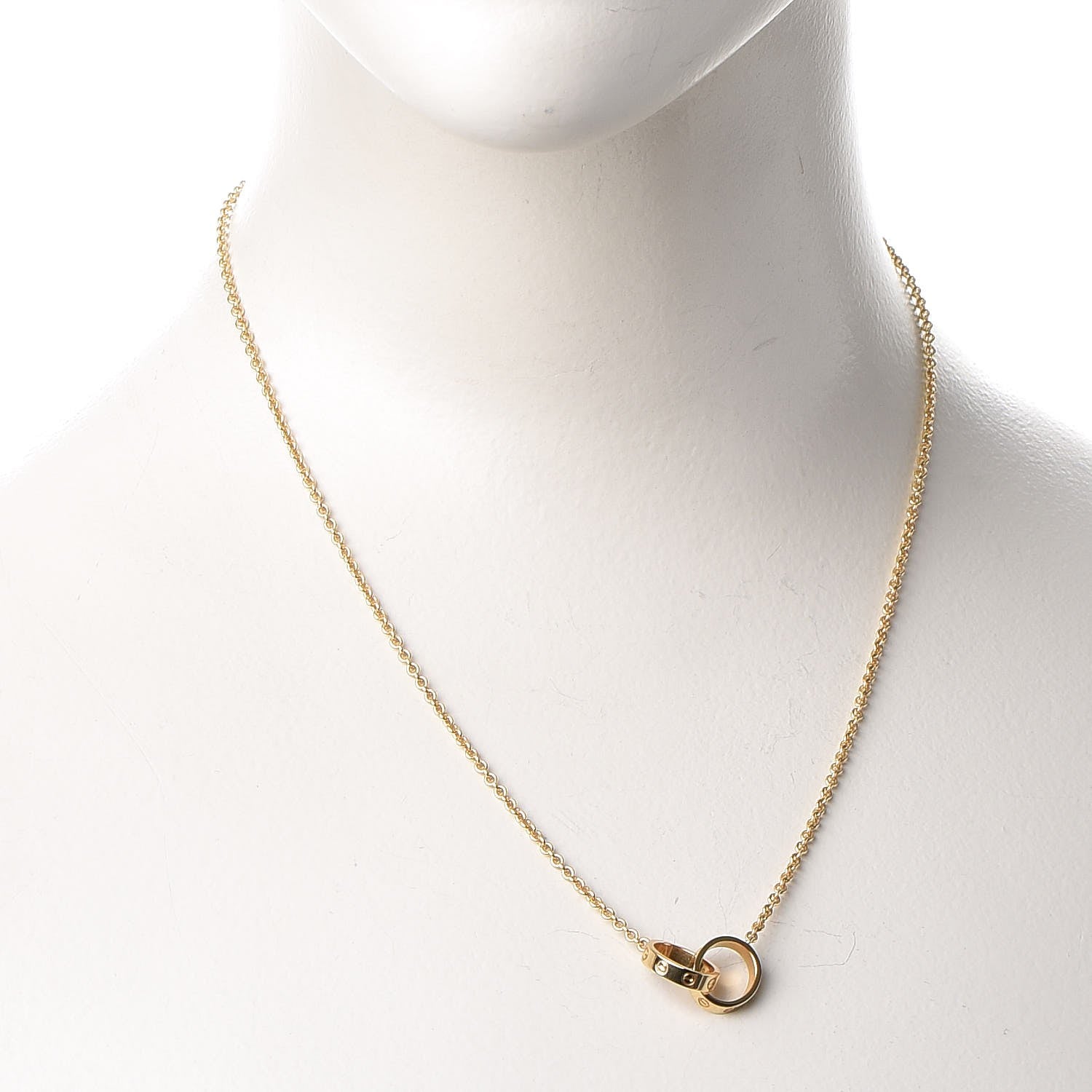 Cartier 18K Yellow Gold Interlocking LOVE Necklace 2 of 9