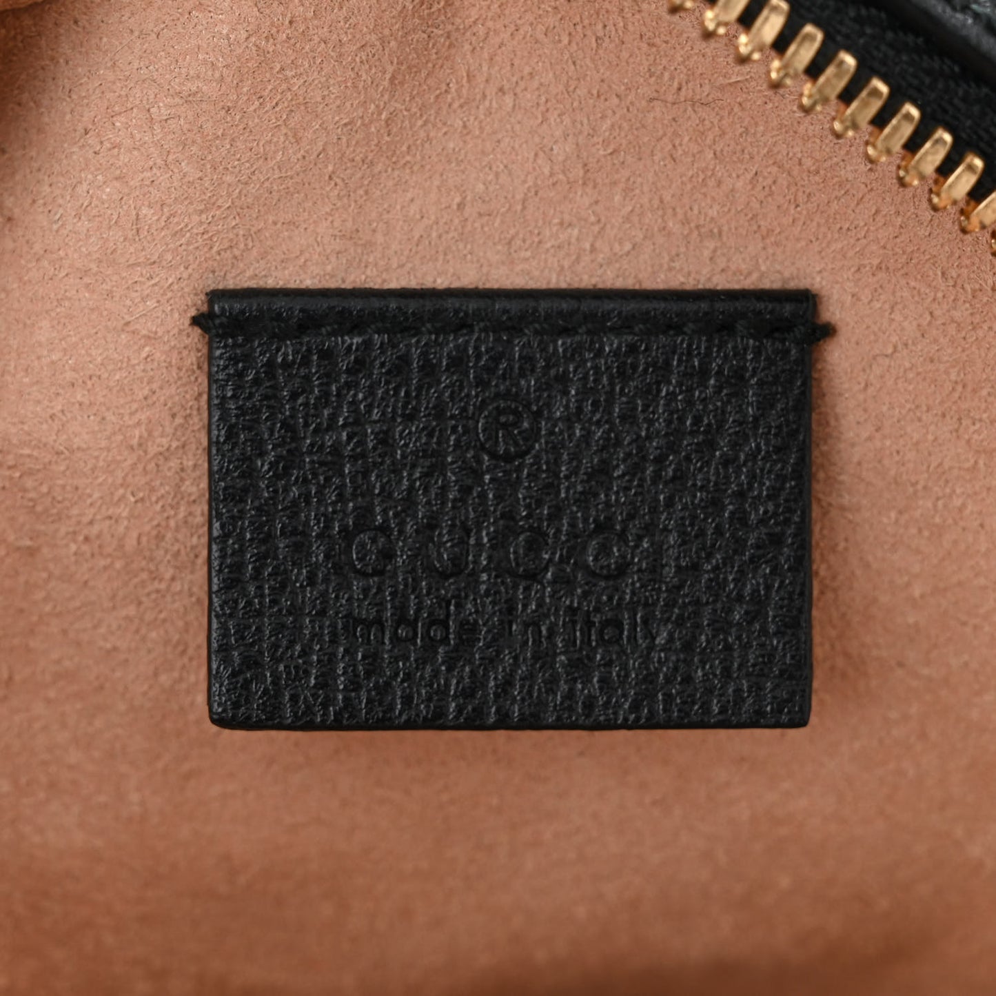 Grained Calfskin Web Mini Ophidia Round Shoulder Bag Black