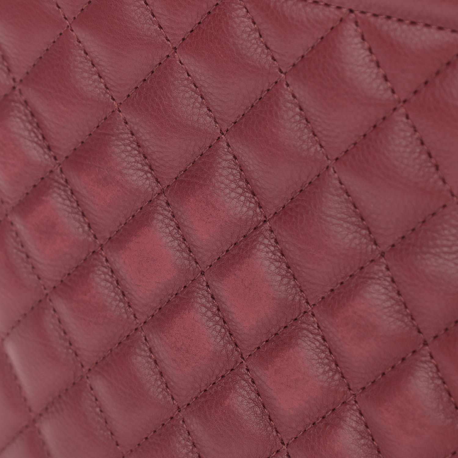 Chanel Calfskin Quilted CC Medium Vanity Case Dark Red 13 of 14