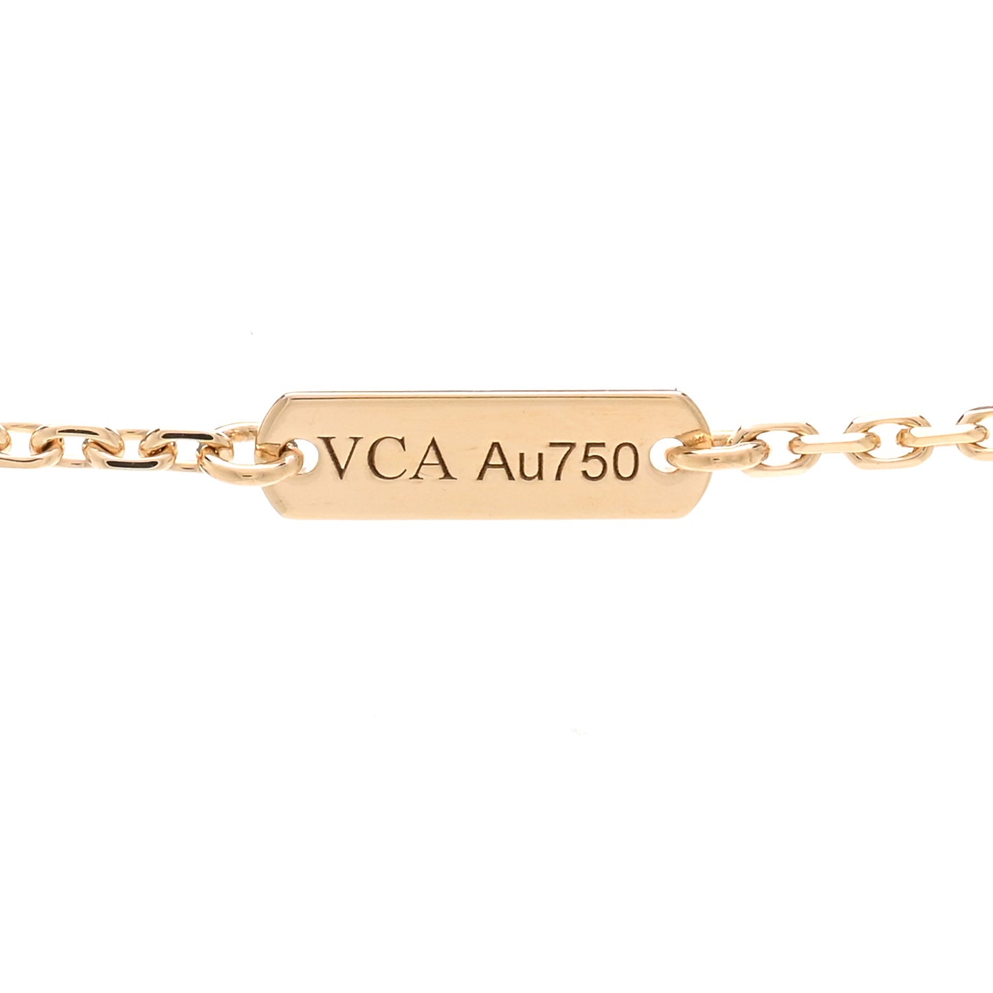 18K Yellow Gold Carnelian Vintage Alhambra Pendant Necklace