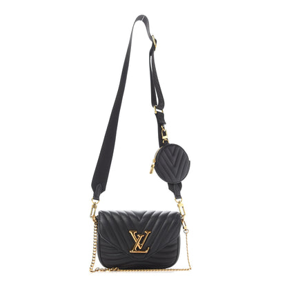 Louis Vuitton Calfskin New Wave Multi Pochette Black 1 of 9