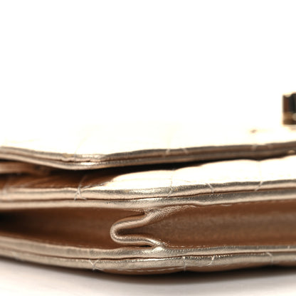 Chanel Metallic Lambskin Quilted Trendy CC Wallet On Chain WOC Gold 10 of 11