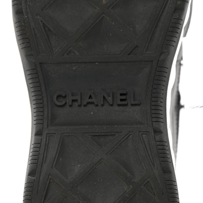 Chanel Fabric Calfskin Suede CC Sneakers 37.5 Black 8 of 16