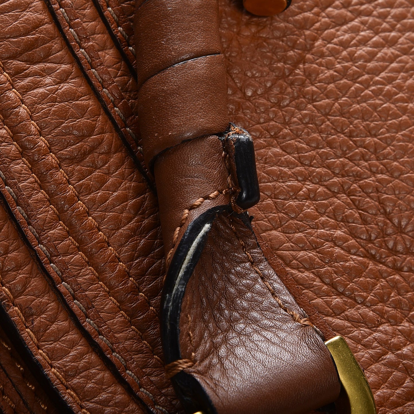Calfskin Large Marcie Satchel Tan