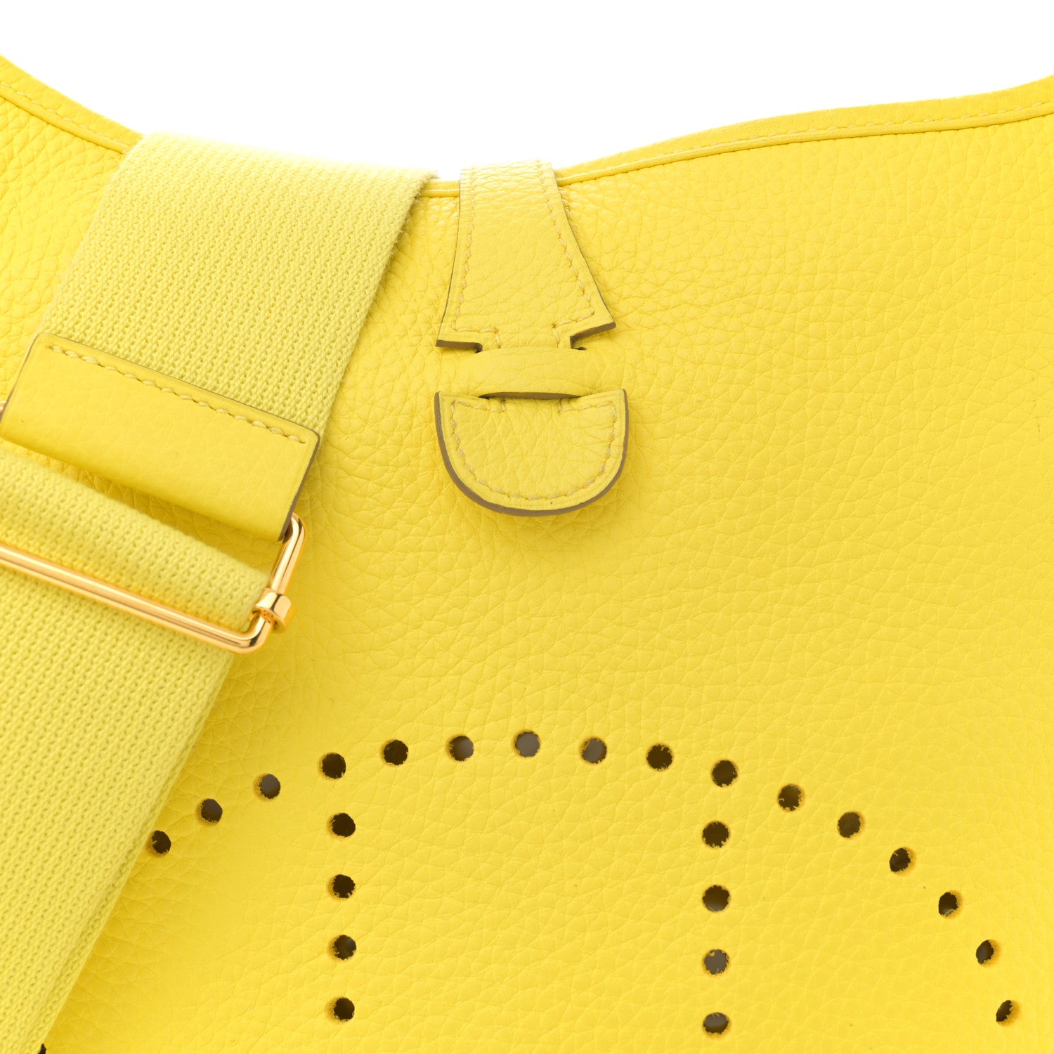 Hermes Taurillon Clemence Evelyne III PM Lime 8 of 13