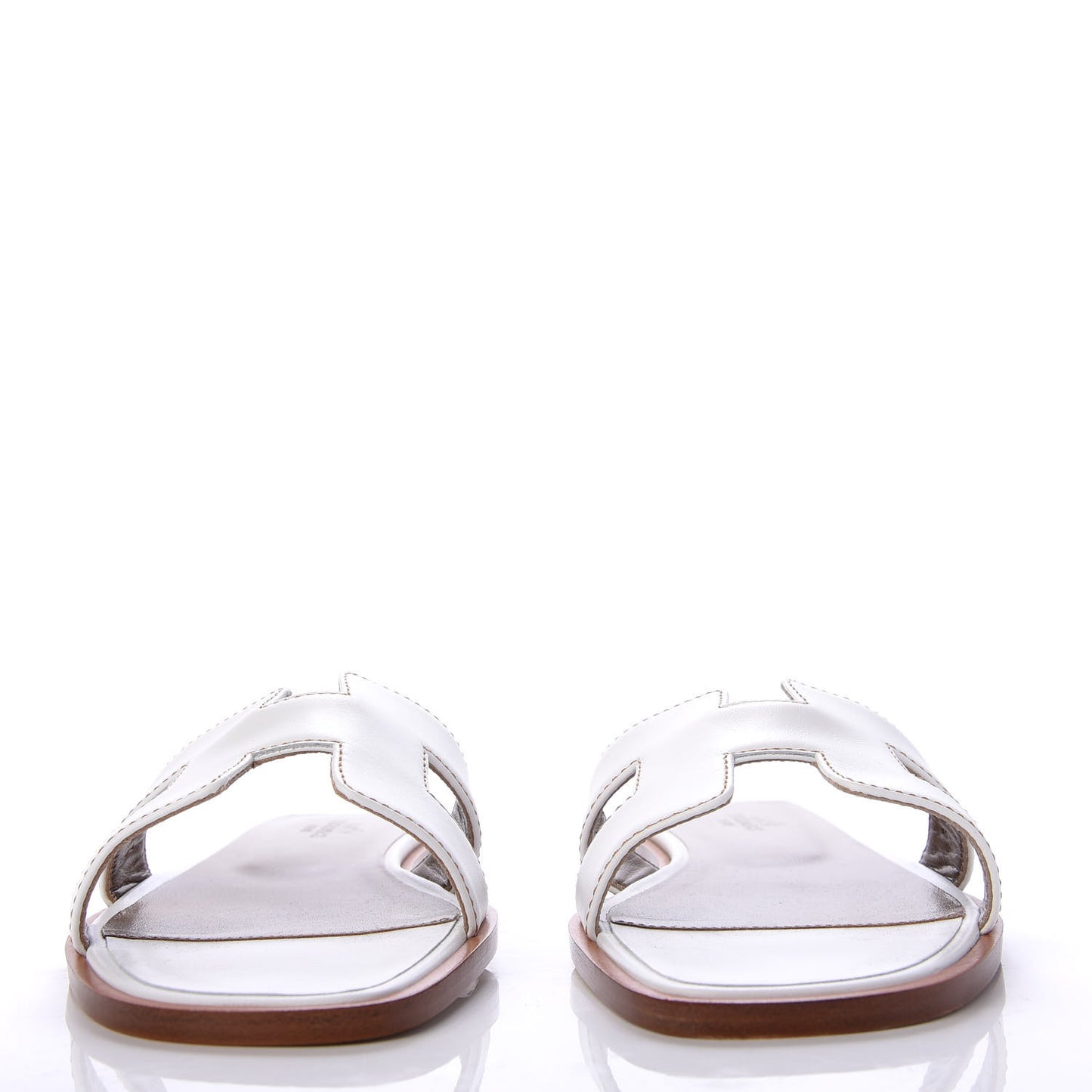 Box Calfskin Oran Sandals 36.5 White