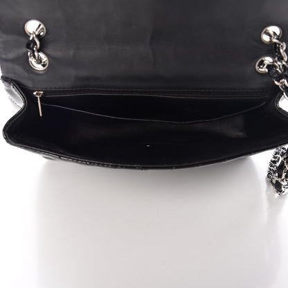Chanel Patent Chevron Quilted Jumbo Single Flap Black 5 of 9