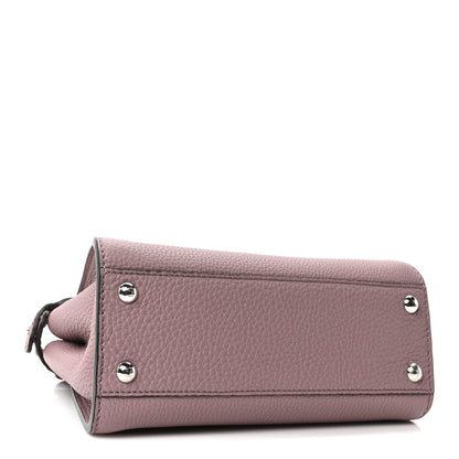 Fendi Cuoio Romano Selleria Macro Stitchings Mini Peekaboo Iconic Satchel Rose Camelia 3 of 8