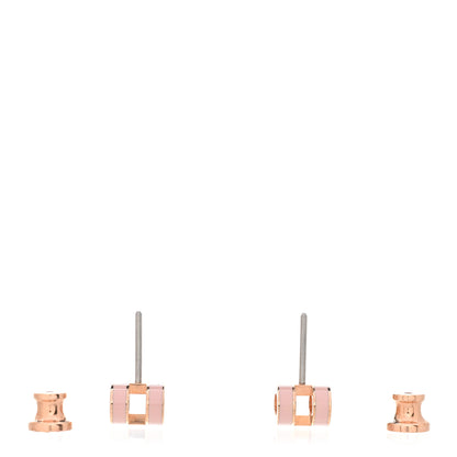 Hermes Rose Gold Lacquered Pop H Earrings Rose Dragee 3 of 6