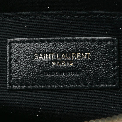 Saint Laurent Calfskin Matelasse Monogram Lou Camera Bag Dark Beige 6 of 12