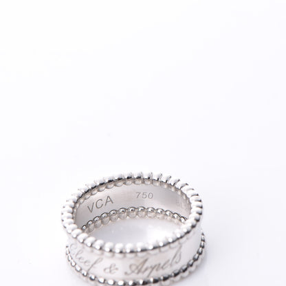 Van Cleef & Arpels 18K White Gold Perlee Signature Ring 51 5.75 6 of 7