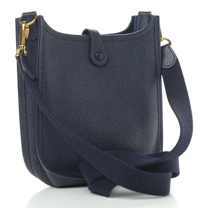 Hermes Taurillon Clemence Evelyne TPM Bleu Nuit 3 of 9