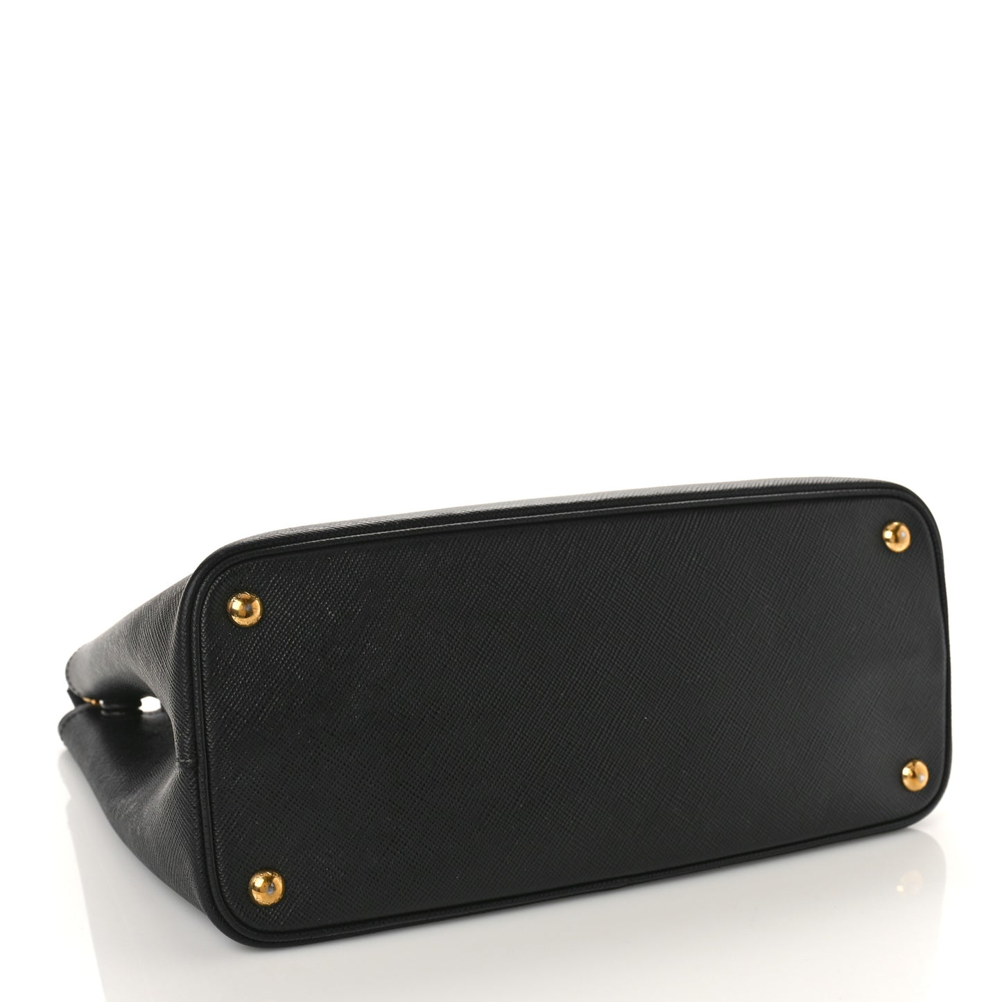 Saffiano Cuir Medium Double Bag Black Fuoco