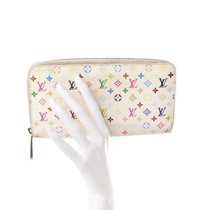 Louis Vuitton Monogram Multicolor Zippy Wallet White Litchi 2 of 8