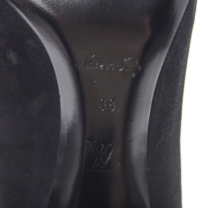 Louis Vuitton Suede Monogram Uniformes Cap Toe Chelsea 75mm Ankle Boots 38 Black 6 of 12